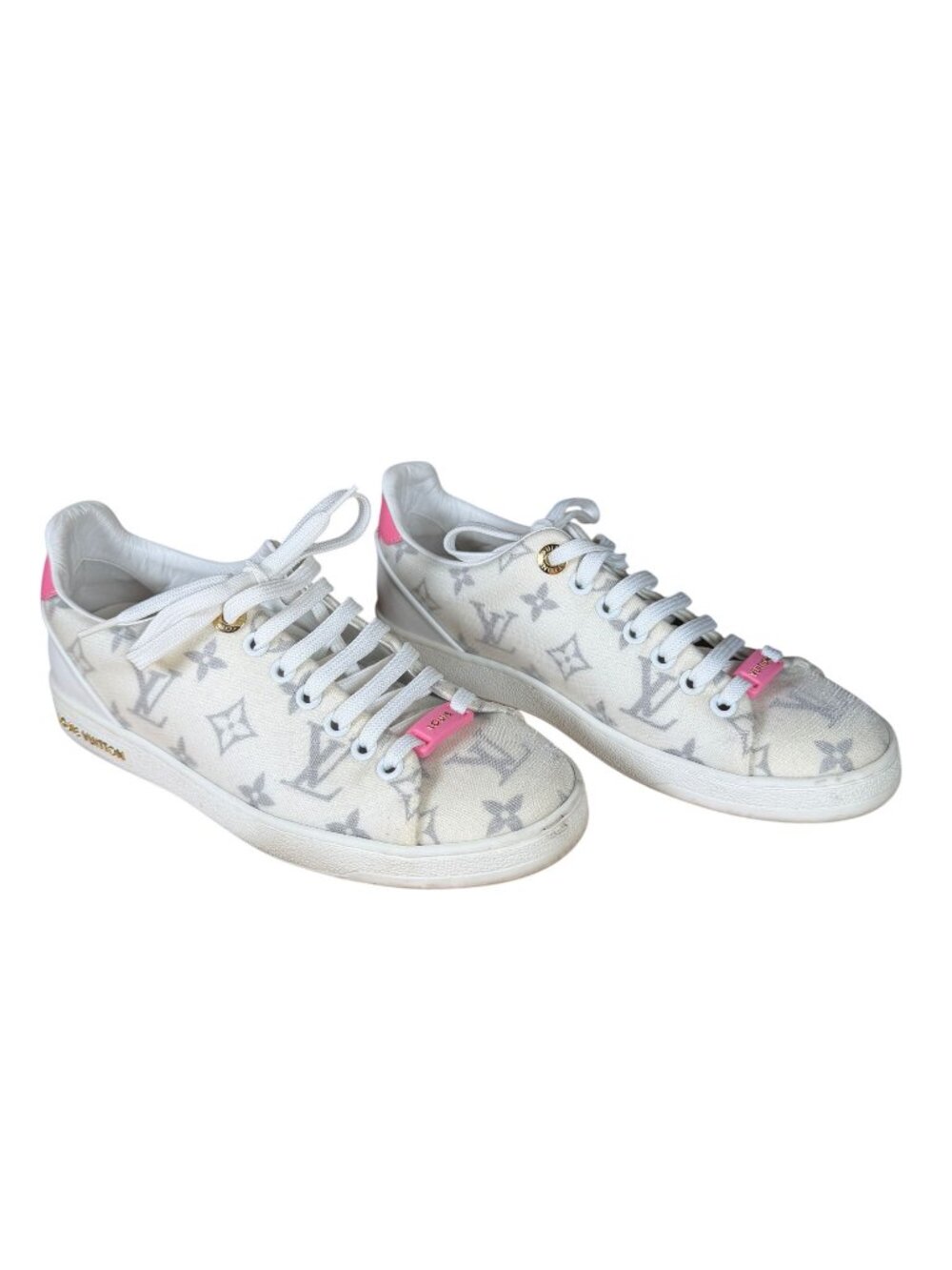 Louis Vuitton Technical Fabric Calfskin Monogram Frontrow Sneakers Size EU 36